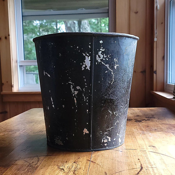 Rustic Black Vintage Sap Bucket