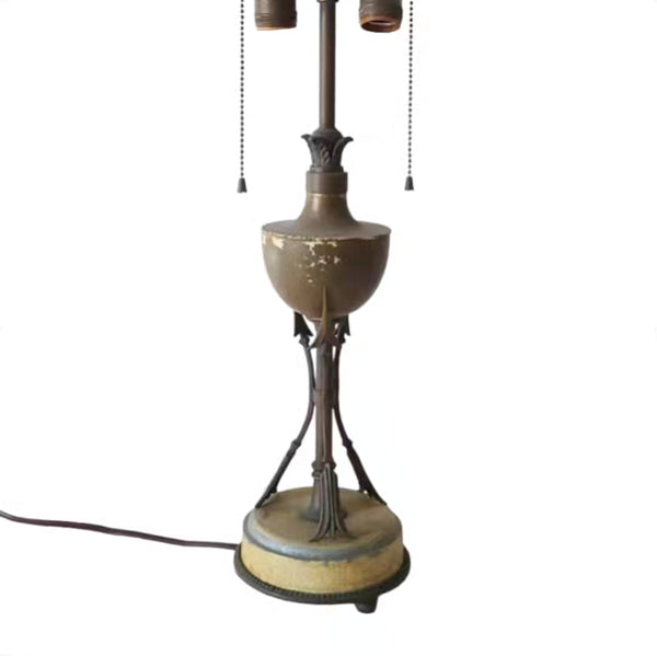 Antique French Footed Table Lamp Arrow Tripod