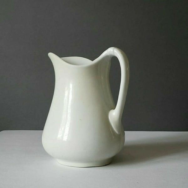Graceful Antique White Ironstone Pitcher