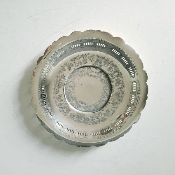Small Silver Tray With Pierced Silver Tray