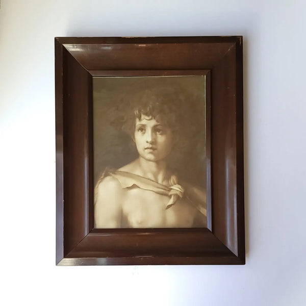 Framed Sepia Print Classical 'Young David'