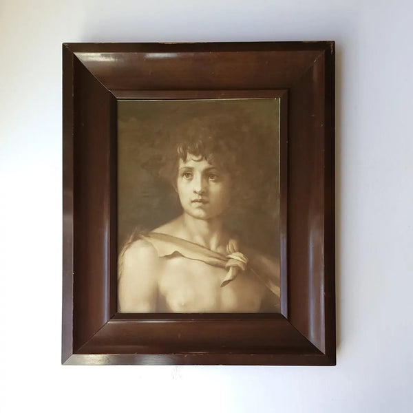 Framed Sepia Print Classical 'Young David'