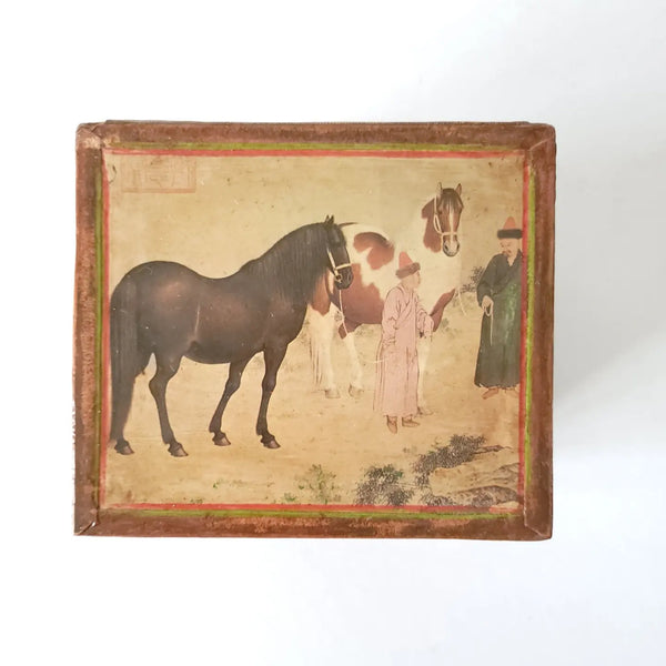 Decorative Decoupage Box With Horses