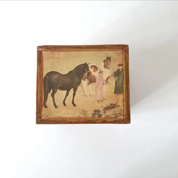 Decorative Decoupage Box With Horses