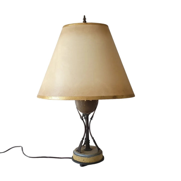 Antique Footed Table Lamp Arrow Tripod