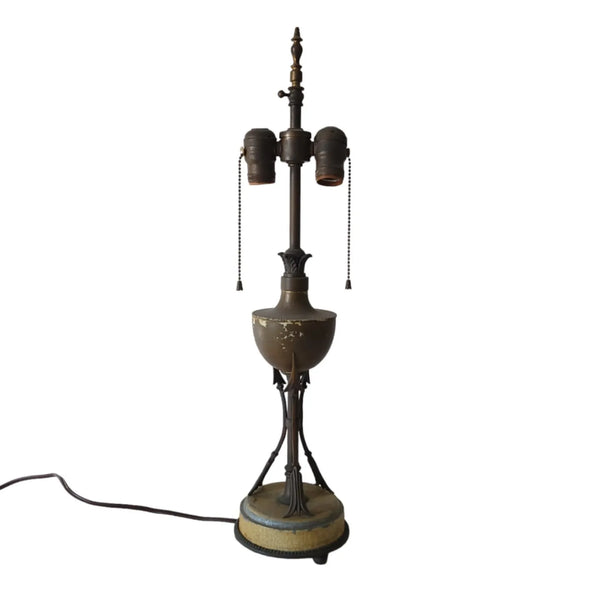 Antique Footed Table Lamp Arrow Tripod