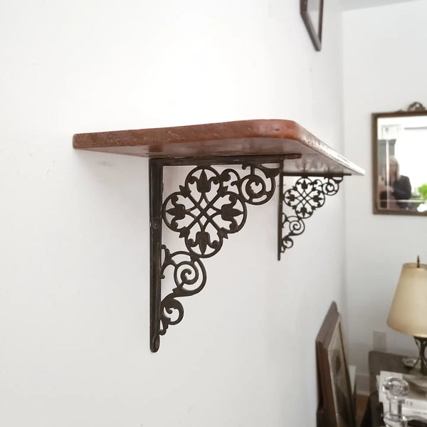 Wood & Cast Metal French Bistro Shelf