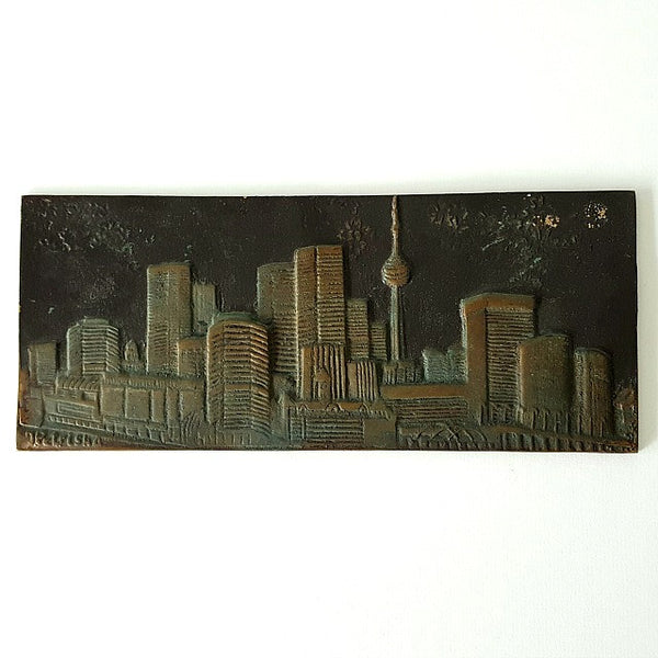 Bronze Relief Toronto Skyline Josef Petriska