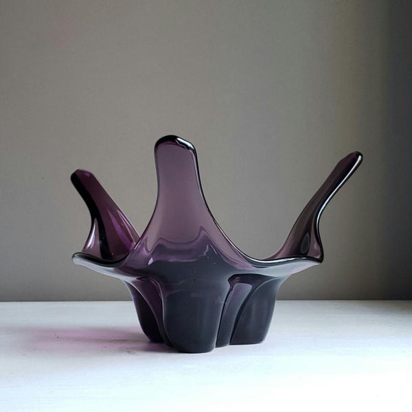 Purple Art Glass Bowl