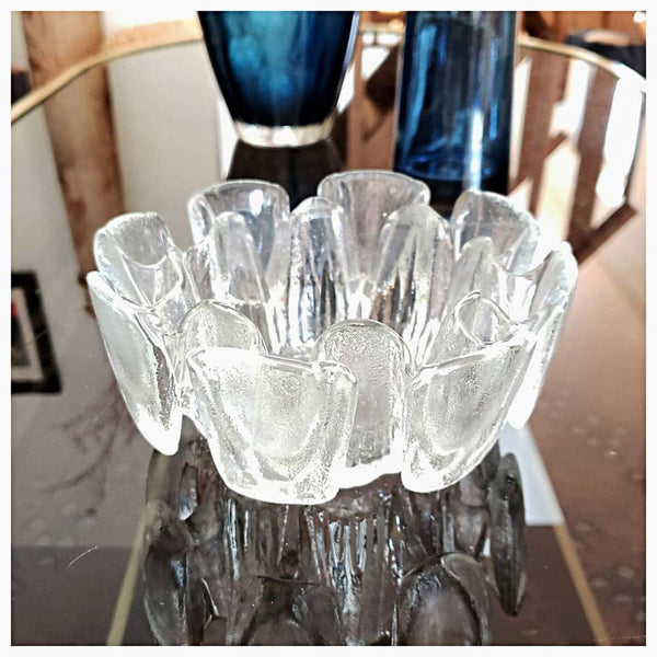 Mid-Century Ravenhead Art Glass "Flair" Bowl Or Candleholder